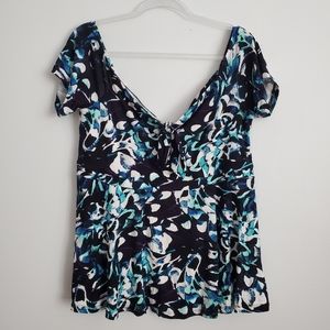 🆕️Torrid Floral Babydoll Off The Shoulder Top Size 2